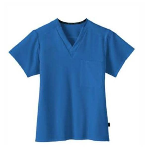 Jockey Scrub Shirt V-Neck 1 Pocket Short Sleeves Medium Royal Blue Unisex Ea