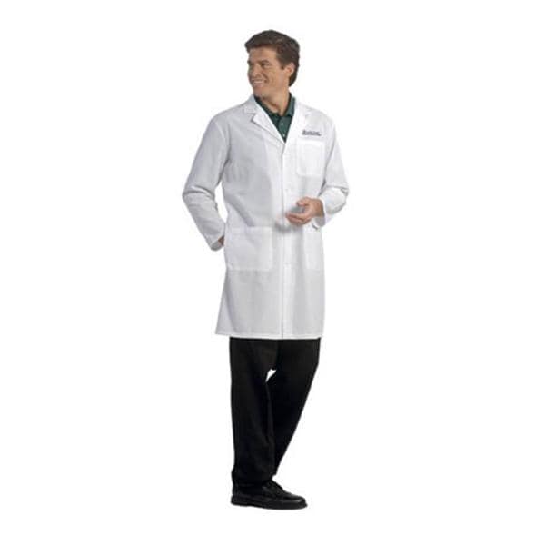 Lab Coat 3 Pockets Long Sleeves White Mens Ea