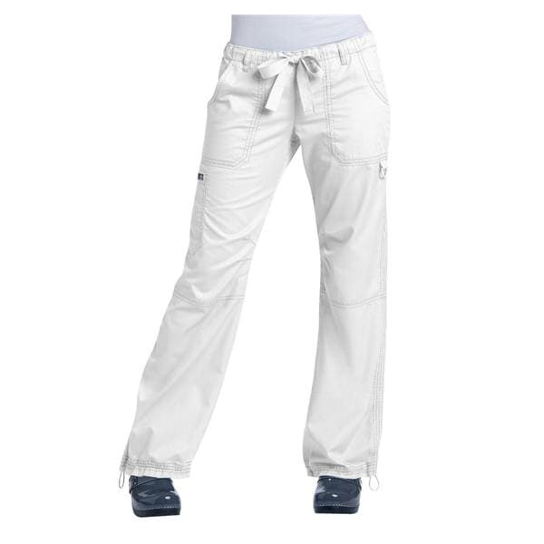 Scrub Pant 6 Pockets Medium White Womens Ea