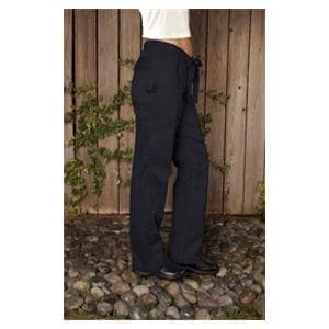 Scrub Pant 6 Pockets Large Black Womens Ea