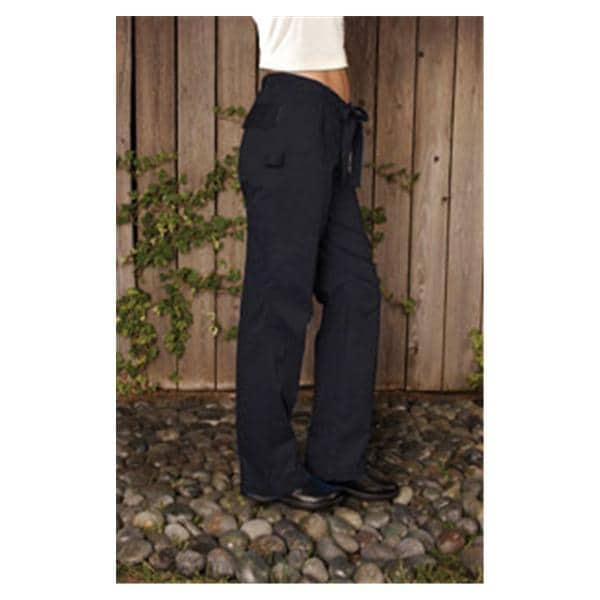 Scrub Pant 6 Pockets X-Large Black Womens Ea