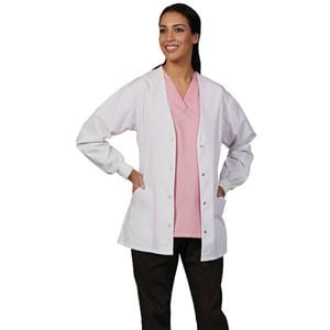 Jacket Jacket 2 Pockets 1X-Large White Womens Ea