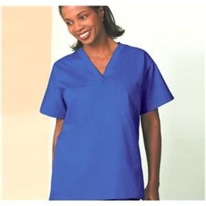 Fashion Seal Scrub Shirt 65% Plystr / 35% Cot Set-In Slvs X-L Blubry Unisex Ea