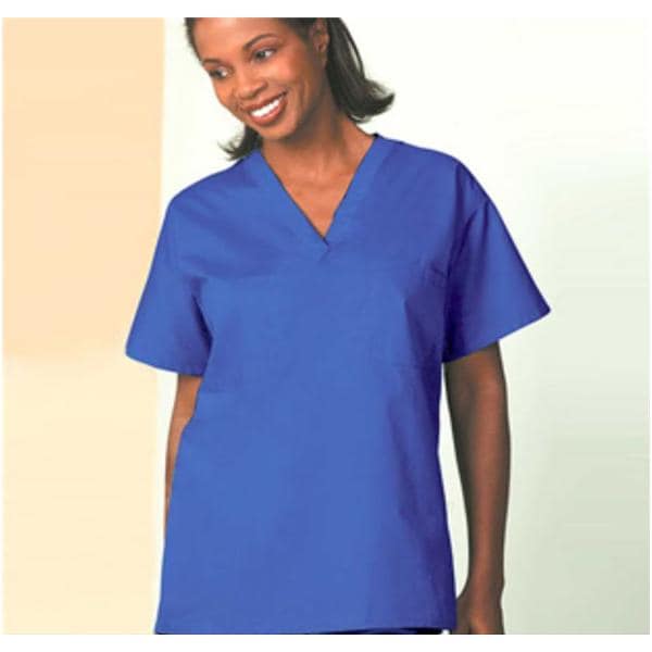 Fashion Seal Scrub Shirt 65% Plystr / 35% Cot Set-In Slvs X-L Blubry Unisex Ea