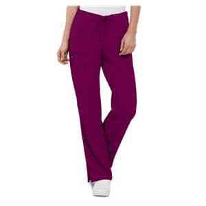 Jockey Scrub Pant Poly/Ryn/Spndx 4 Pockets 3X Large Plumberry Wine Womens Ea