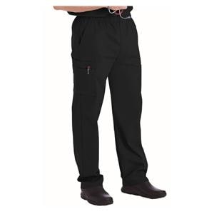 Scrub Pant 65% Polyester / 35% Cotton 5 Pockets Small Black Mens Ea