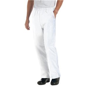 Scrub Pant 65% Polyester / 35% Cotton 5 Pockets 3X Large White Mens Ea