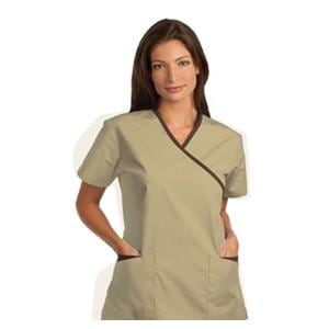 Fashion Seal Scrub Shirt 7007 Womens X-Small Tan / Chocolate Ea