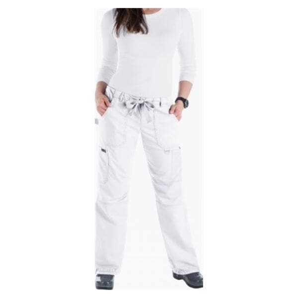 Scrub Pant 55% Cotton / 45% Polyester 6 Pockets Medium White Womens Ea