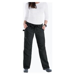 Scrub Pant 55% Cotton / 45% Polyester 6 Pockets Medium Black Womens Ea