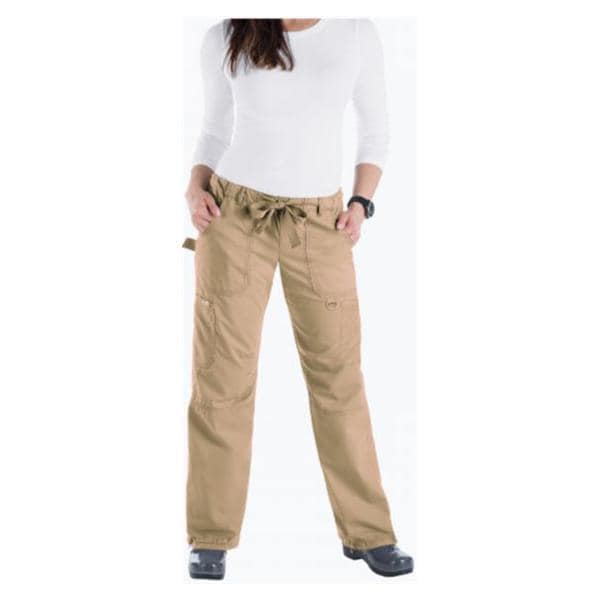 Scrub Pant 55% Cotton / 45% Polyester 6 Pockets Small Camel Womens Ea