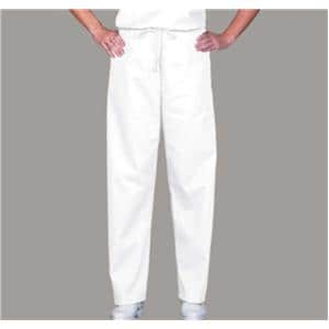 Scrub Pant 1 Pocket X-Small White Unisex Ea