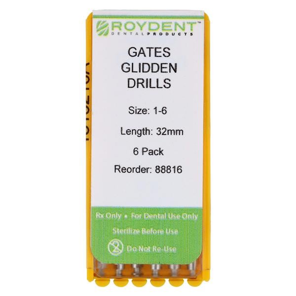 Gates Glidden Drill 32 mm Size 1-6 6/Bx