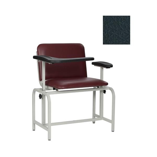 Blood Draw Chair Black Steel 450lb Capacity Ea