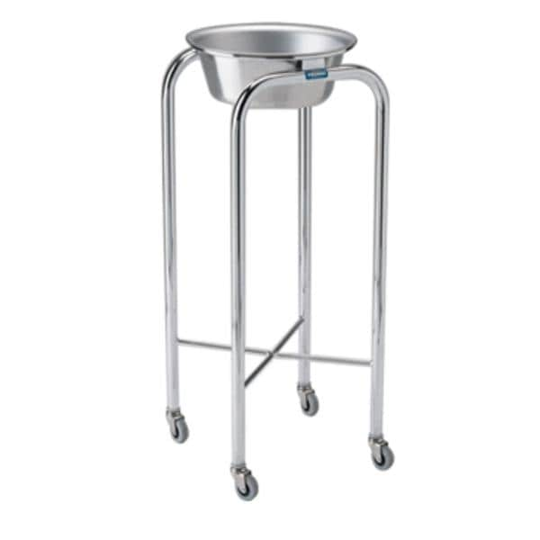 Basin Stand Round Powder Coated Steel Chrome 7qt