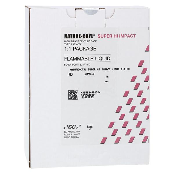 Nature-Cryl Denture Resin Super HI Impact Heat Cure Light 1:1Pk