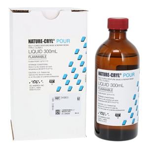 Nature-Cryl Denture Resin Acrylic Pour Base & Repair Self Cure Liquid 300mL/Bt