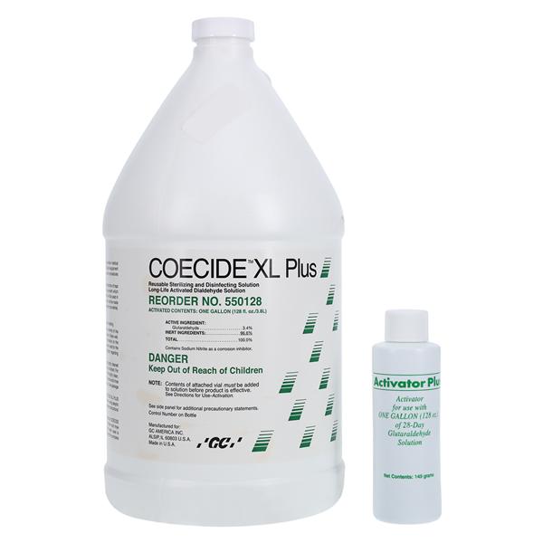 Coecide XL Plus Sterilization Disinfectant 3.4% Glutaraldehyde 1 Gallon Gal/Bt, 4 PK/CA