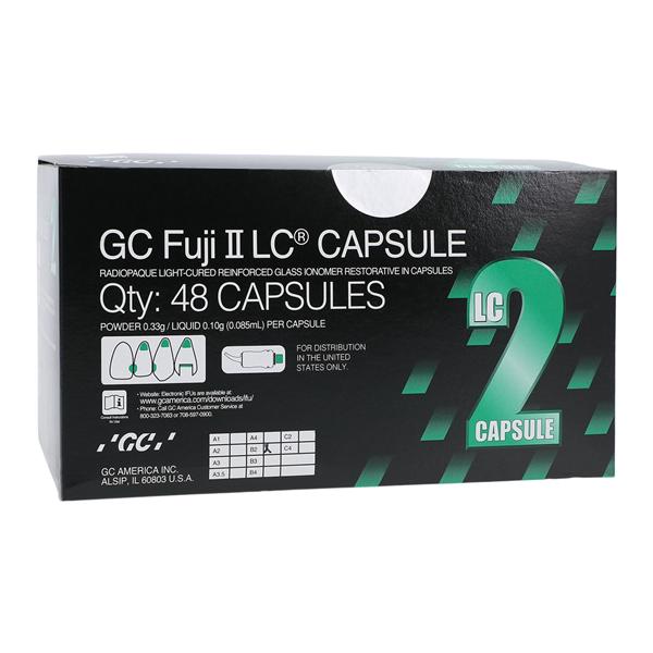 GC Fuji II LC Glass Ionomer Capsule B2 Refill 48/Bx