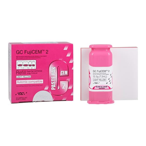 GC FujiCEM 2 Resin Glass Ionomer Automix Cement Refill 2/Pk