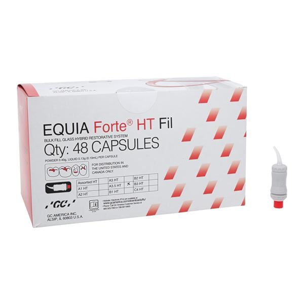 Equia Forte HT Glass Ionomer Capsule A3.5 Refill 48/Pk