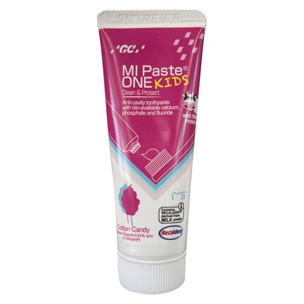 MI Paste One Kids Tooth Topical 0.2% Sodium Fluoride Cotton Candy 10/Bx