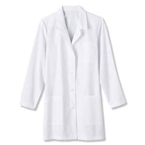 META Lab Coat 3 Pockets Long Sleeves 33 in Medium White Womens Ea