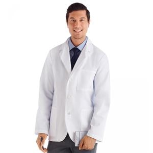 META Consultation Lab Coat 3 Pockets Long Sleeves 30 in X-Large White Mens Ea