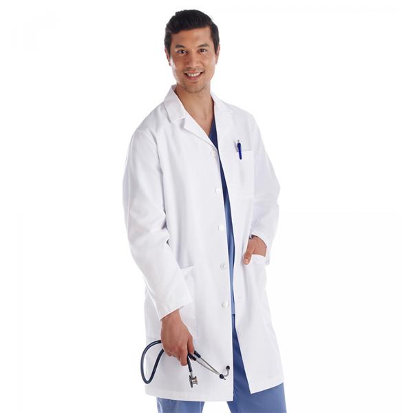 META Lab Coat 3 Pockets Long Sleeves 38 in 2X Large White Mens Ea