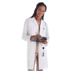 META Lab Coat 3 Pockets Long Sleeves 37 in 2X Large White Womens Ea