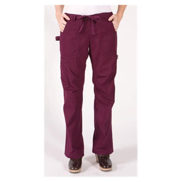 Scrub Pant 55% Cotton / 45% Polyester 6 Pockets X-Small Merlot Womens Ea