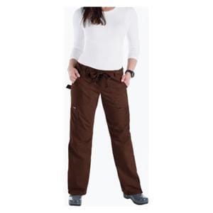 Scrub Pant 55% Cotton / 45% Polyester 6 Pockets X-Small Espresso Womens Ea