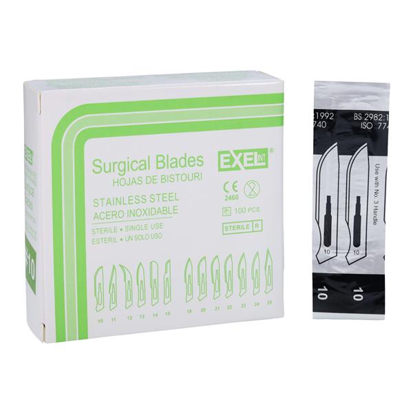 Stainless Steel Sterile Surgical Blade #10 Disposable 100/Bx