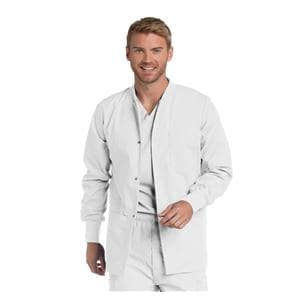 Warm-Up Jacket 5 Pockets Long Sleeves / Rib-Knit Cuff 32 in Small White Mens Ea