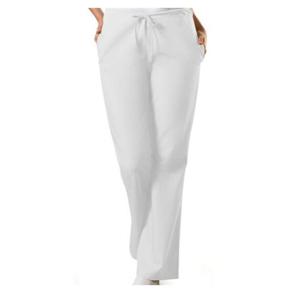 Scrub Pant 3 Pockets Large White Womens Ea