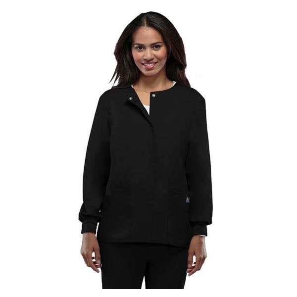 Warm-Up Jacket Long Sleeves / Knit Cuff Small Black Womens Ea