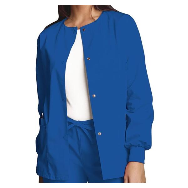 Warm-Up Jacket 3 Pockets Long Sleeves / Knit Cuff 3X Large Royal Blue Womens Ea