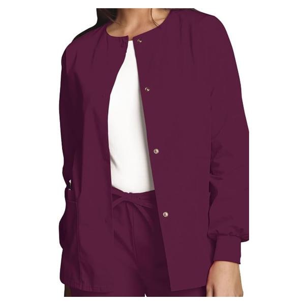 Warm-Up Jacket 2 Pockets Long Sleeves / Knit Cuff Medium Wine Womens Ea