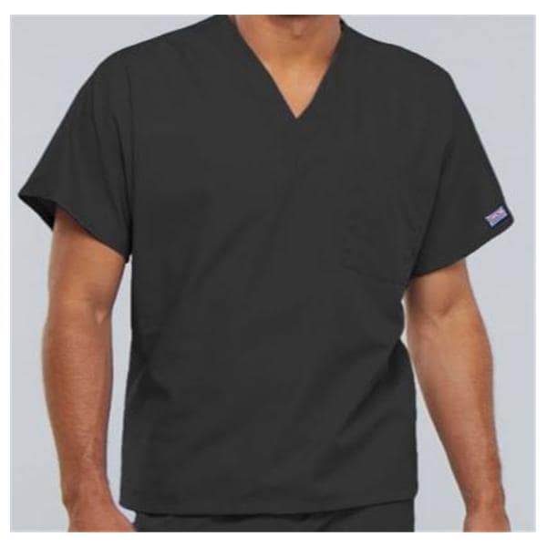 Cherokee Scrub Shirt V-Neck 1 Pocket Short Sleeves X-Large Pewter Unisex Ea