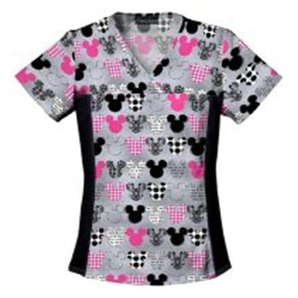 Scrub Shirt V-Neck 2 Pockets 5X Large Mickey Womens Ea