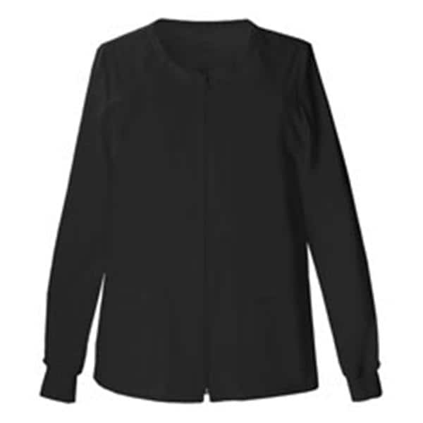 Warm-Up Jacket Long Sleeves / Knit Cuff Small Black Womens Ea