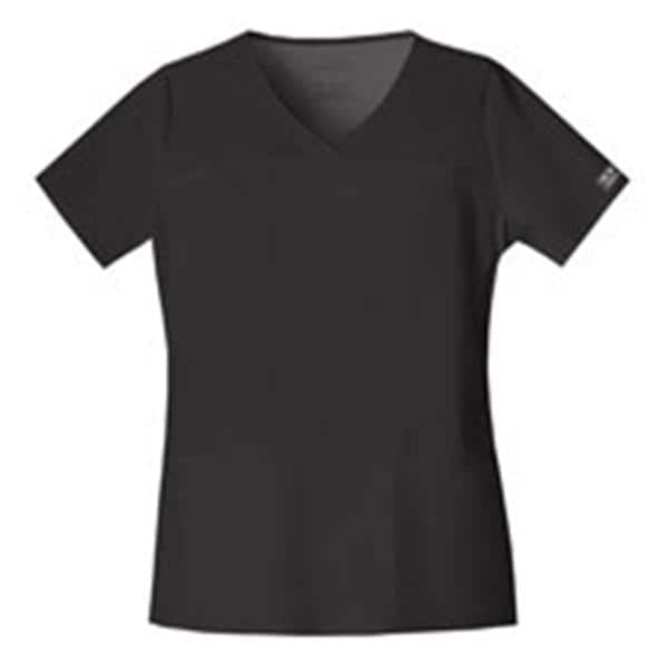 Cherokee Scrub Shirt V-Neck 3 Pockets Short Sleeves 3X Large Black Womens Ea