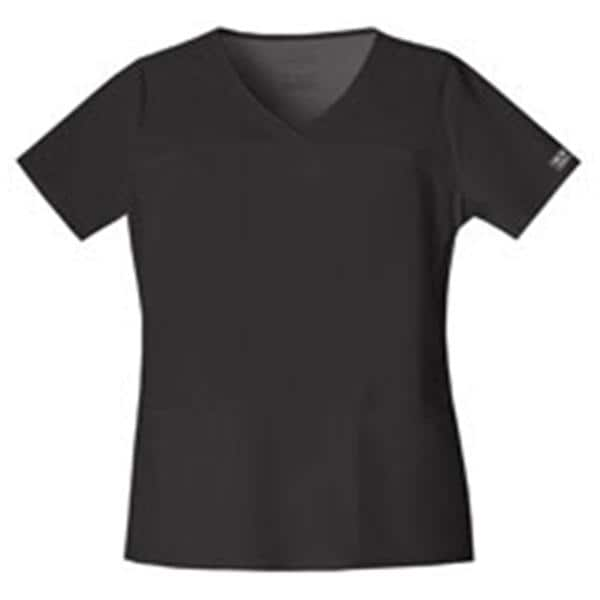 Cherokee Scrub Shirt V-Neck 3 Pockets Short Sleeves X-Small Black Womens Ea