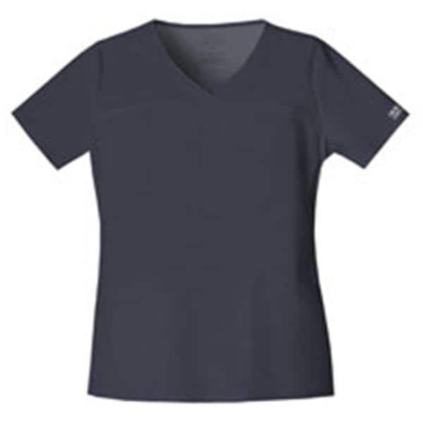 Cherokee Scrub Shirt V-Neck 3 Pockets Short Sleeves X-Small Pewter Womens Ea