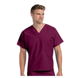 Essentials Scrub Top V-Neck 1 Pocket Short Sleeves X-Large Sandstone Unisex Ea