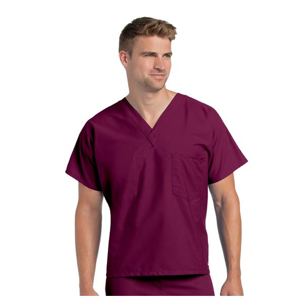 Essentials Scrub Top V-Neck 1 Pocket Short Sleeves X-Large Sandstone Unisex Ea