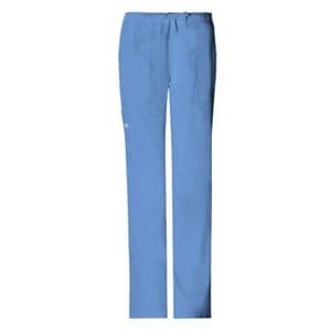 Cherokee Scrub Pant Poly/Ctn/Spndx 4 Pockets 3X Large Ceil Blue Womens Ea