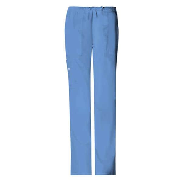 Cherokee Scrub Pant Poly/Ctn/Spndx 4 Pockets 3X Large Ceil Blue Womens Ea