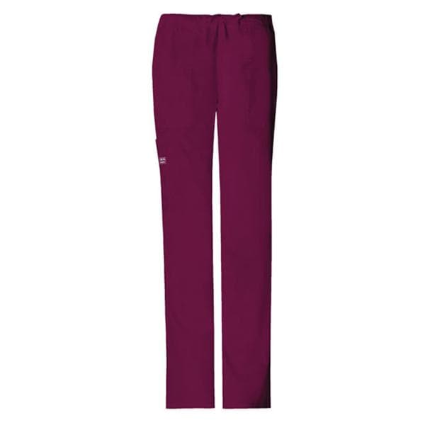 Cherokee Scrub Pant Poly/Ctn/Spndx 4 Pockets 2X Large Wine Womens Ea