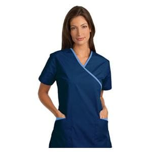 Fashion Seal Scrub Shirt XOvr Nck 3 Pkts StIn Slv 4X Large Nvy/Cl Womens Ea